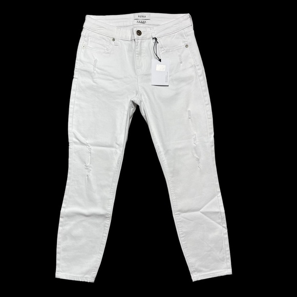 Pistola Lightly Distressed Mid Rise Skinny Jeans 28 - Picture 1 of 6